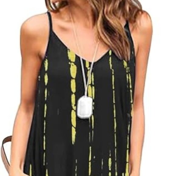 V Neck Strappy Maxi Dresses with Pocket (Size:XL) - Picture 1 of 5